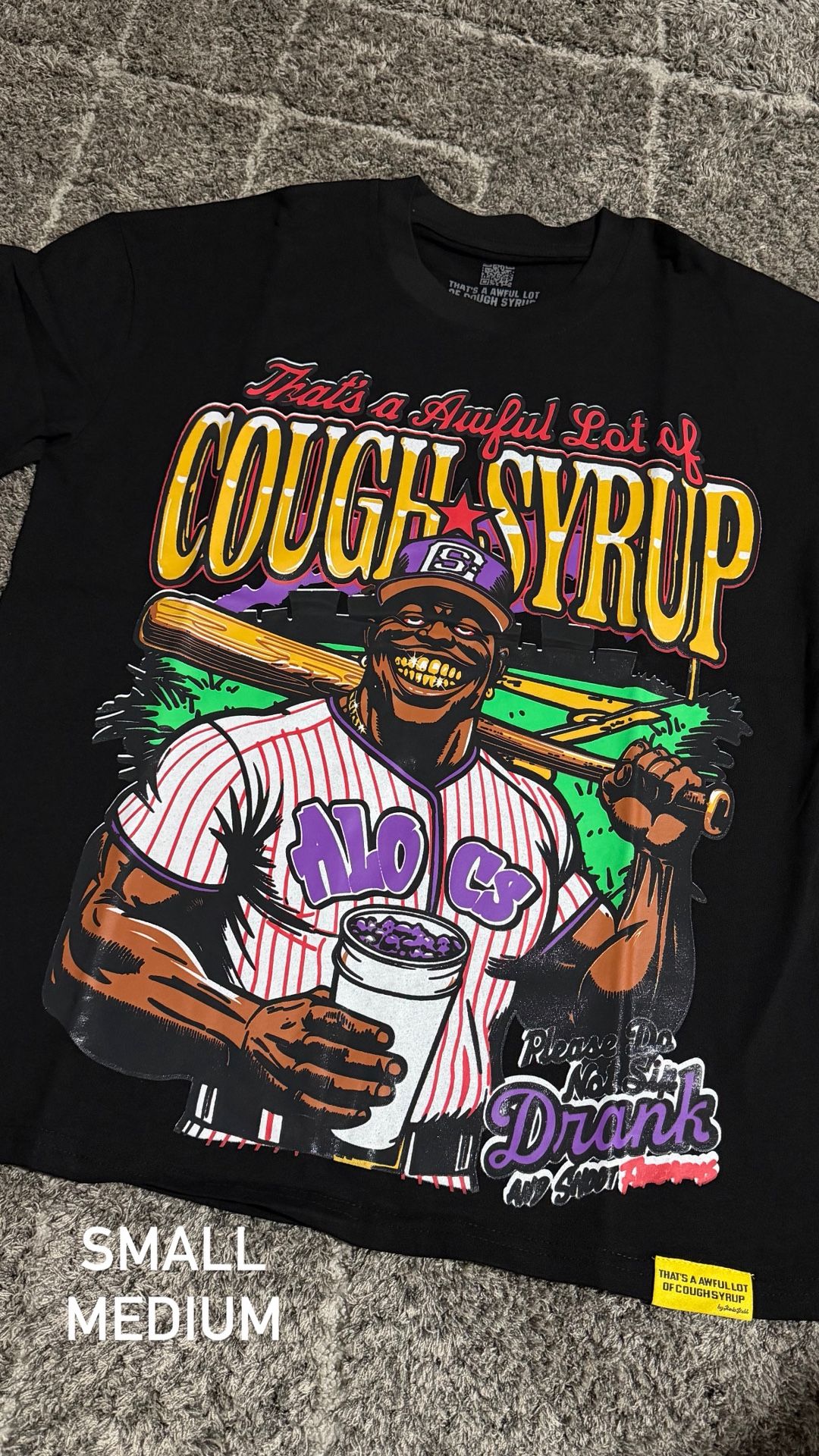 Cough Syrup Shirt Small Medium