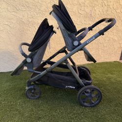 Joovy Qool Double Stroller (plus infant car seat adapter)