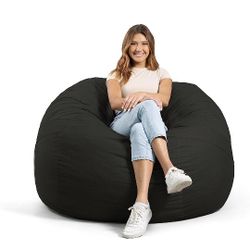 Big Joe Fuf Large Foam Filled Bean Bag Chair with Removable Cover, 4 feet Big

