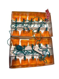 Amber Orange Bell String Lights – 2 Sets