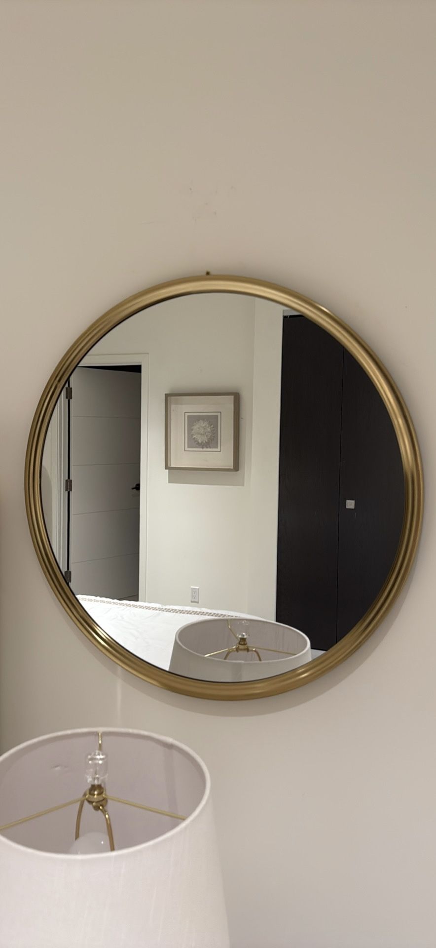 NEW 2 Round Gold Metal Frame Mirrors!