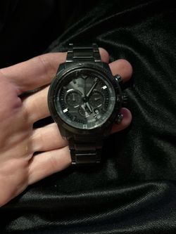 Citizen Black Chronograph Watch with Metal Bracelet