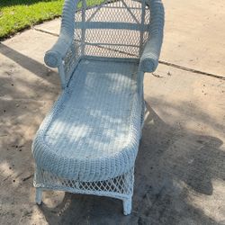 Wicker Chaise Lounge