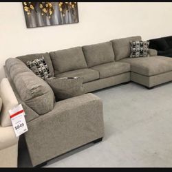Modern U Shape Light Gray Sectional Couch 🔹 Brand New 💥 Delivery Available ✅