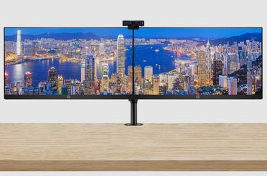 HP P224 21.5 Inch 2 Monitors  with Desk Mount Clamp Dual Monitor Stand, FHD 1080p, LED Backlit, IPS, Anti-Glare, Tilt (HDMI, VGA and Display
