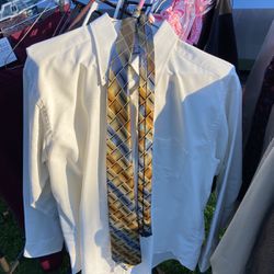Like New Men’s Dress Shirt And Tie 
