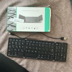 Folding Bluetooth Keyboard With Numeric Number Keypad