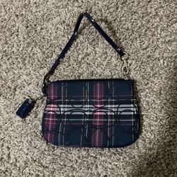 Plaid Coach Wristlet 