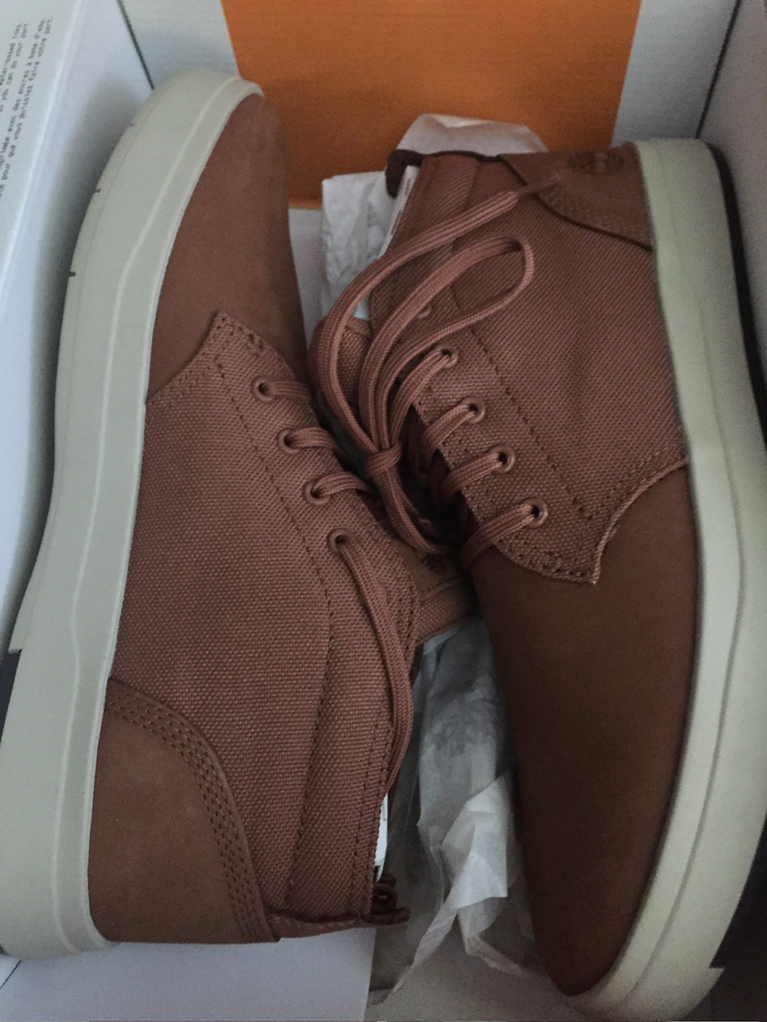Timberland Mens Davis Square Leather And Fabric Chukka Boots 9.5M