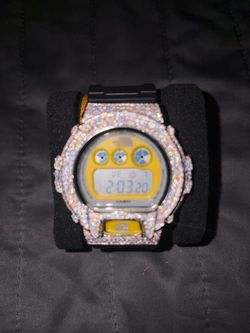 Yellow Supreme X Northface Moissanite G-Shock 6900