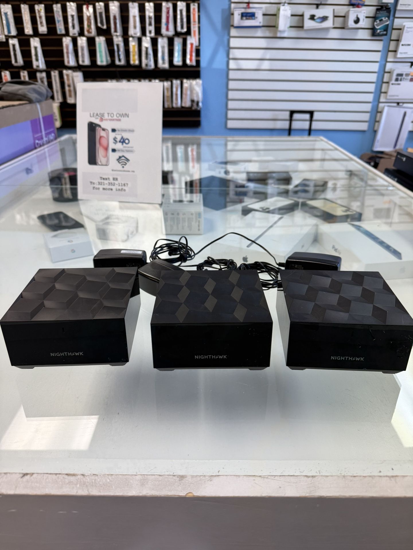 Netgear Nighthawk Mesh Wi-Fi 6 Router MR60 + 2 Satellites MS60 w/AC Power Cables