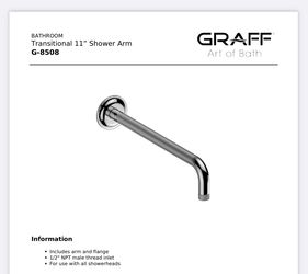 Graff Gun Metal Shower Arm