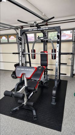 Iron Grip Strength Home Gym Rack + 178 lb Weights