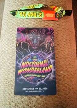 2-Day GA Nocturnal Wonderland ticket PLUS collectible magnet