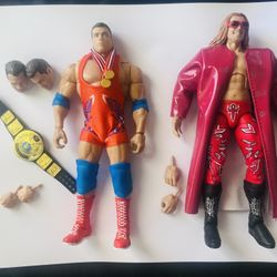 WWE Ultimate Edition Kurt Angle And Elite Legends Edge Figures (Excellent Condition) 