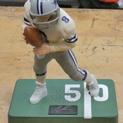 TROY AIKMAN 1996 Talking Football statue DALLAS COWBOYS pre owned