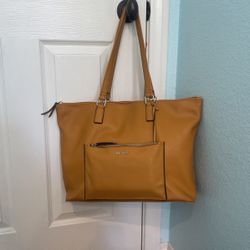 Nine West Mustard Yellow Tote Bag Purse 