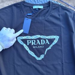 Prada Black Cotton T Shirt