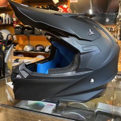 Matte Black New Dot Off Road Sort Bike Motorcycle Helmet $90