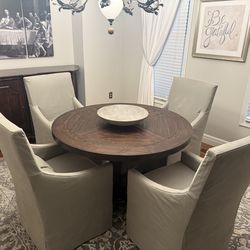 Restoration Hardware table and 4 chairs
