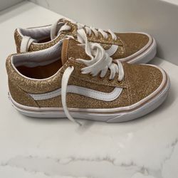 Vans Old Skool Glitter Skate Shoe - Little Kid - Amberlight
