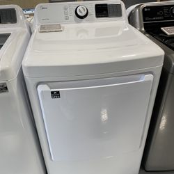 Midea White 7.5 Cu. Ft. Electric Dryer With Sensor Dry
