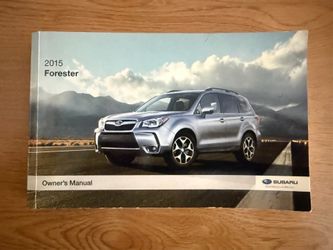 2015 Subaru forester owners manual