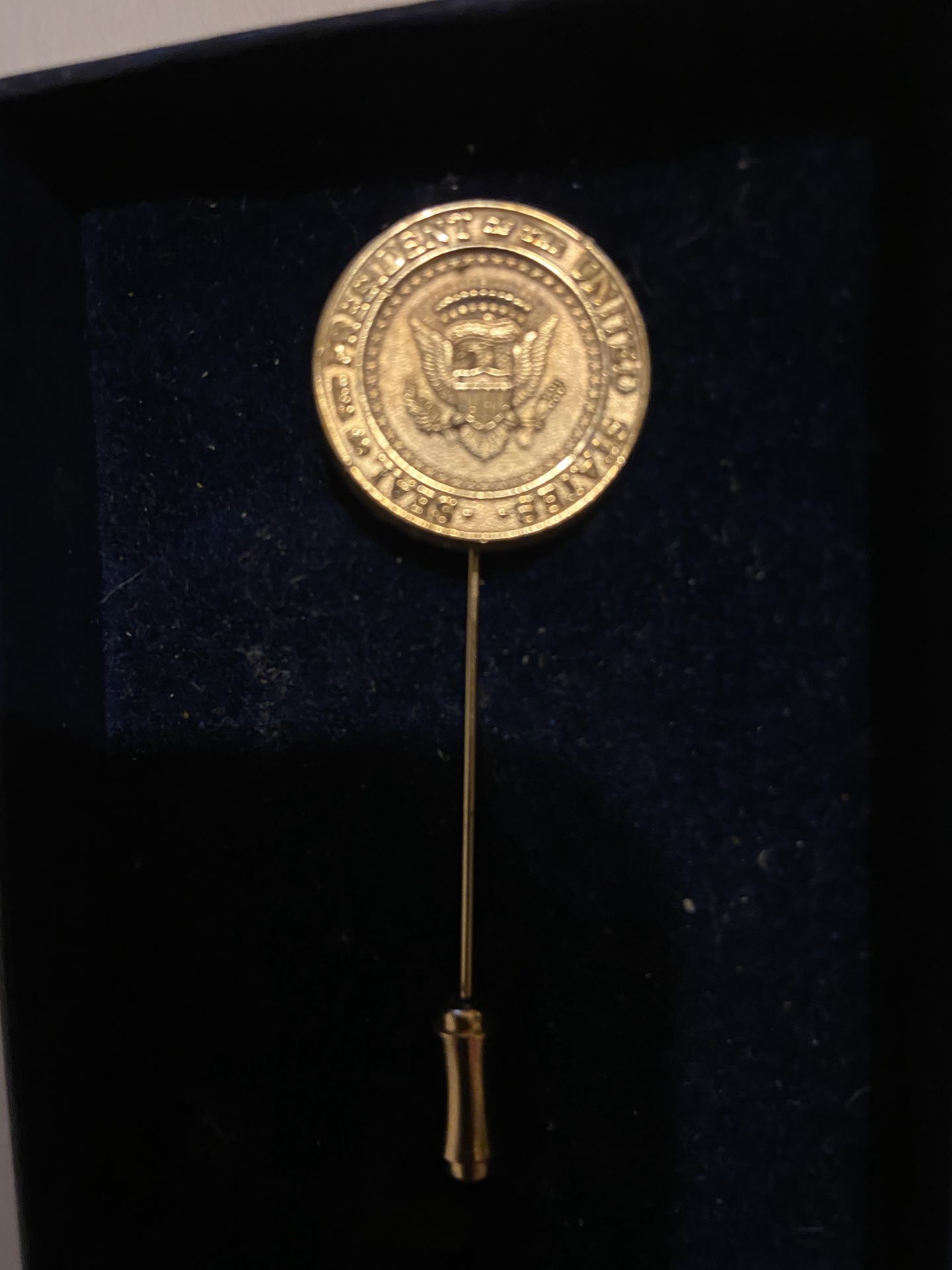 Seal Of The President Of The United States Tie Lapel Pin Signed George W. Bush
