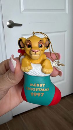 Vintage 1997 Disney Simba Lion King Christmas Ornament #26306-106 Original Box