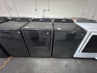 Samsung Black Top Load Washer and Dryer Set