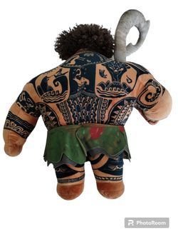 Disney Store Moana Maui Plush Doll Toy 16 Demi God Fish Hook. for