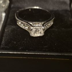Silver Filled Topaz Engagement Ring 6