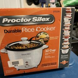 Proctor Silex 10 Cup Rice Cooker Model # 37533  Brand New Never Taken Out Of Box 