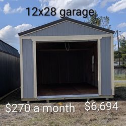 12x28 Utility Garage With Upgraded Floor Joists