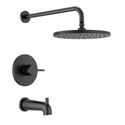 Delta Modern 1-Handle Wall Mount Tub and Shower Trim Kit in Matte Black (Valve Not Included) $120