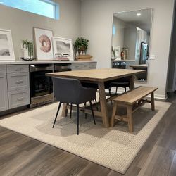 Solid Wood Dining Table Set