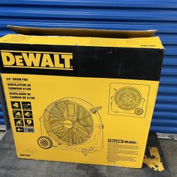 DEWALT 24 in. Heavy-Duty Drum Fan with Extra Long 12 ft. Power Cord and Stepless Speed Control