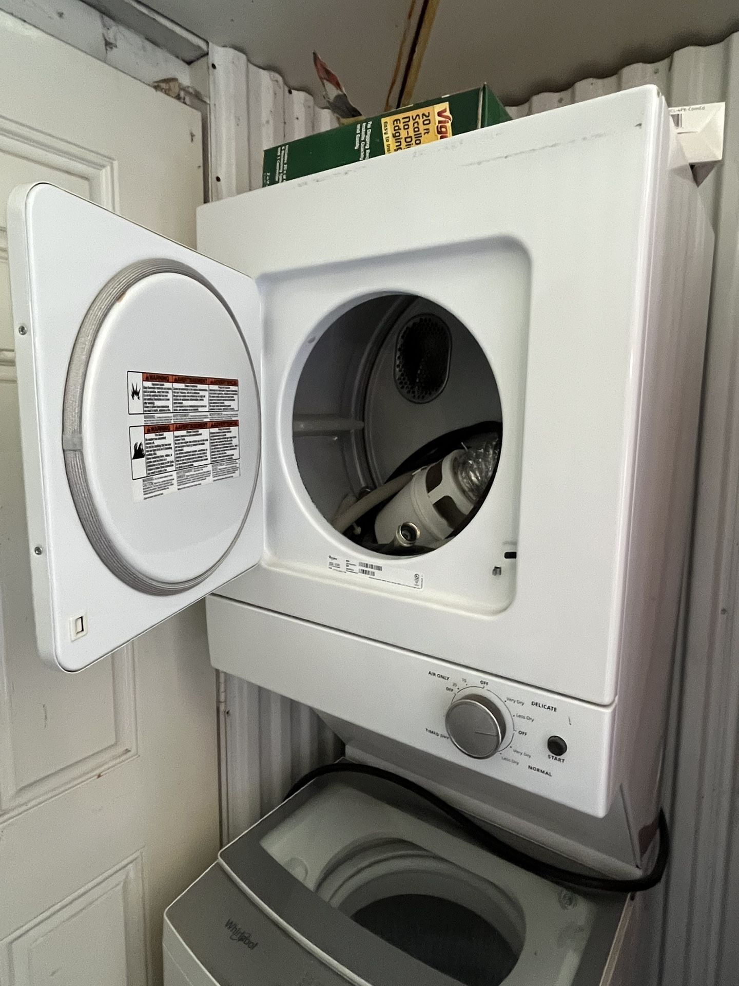 1.6 cu.ft Electric Stacked Laundry Center 6 Wash cycles and AutoDryâ„¢