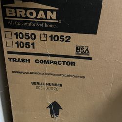 Brand New Broan 1052 Stainless Steel Trash Compactor