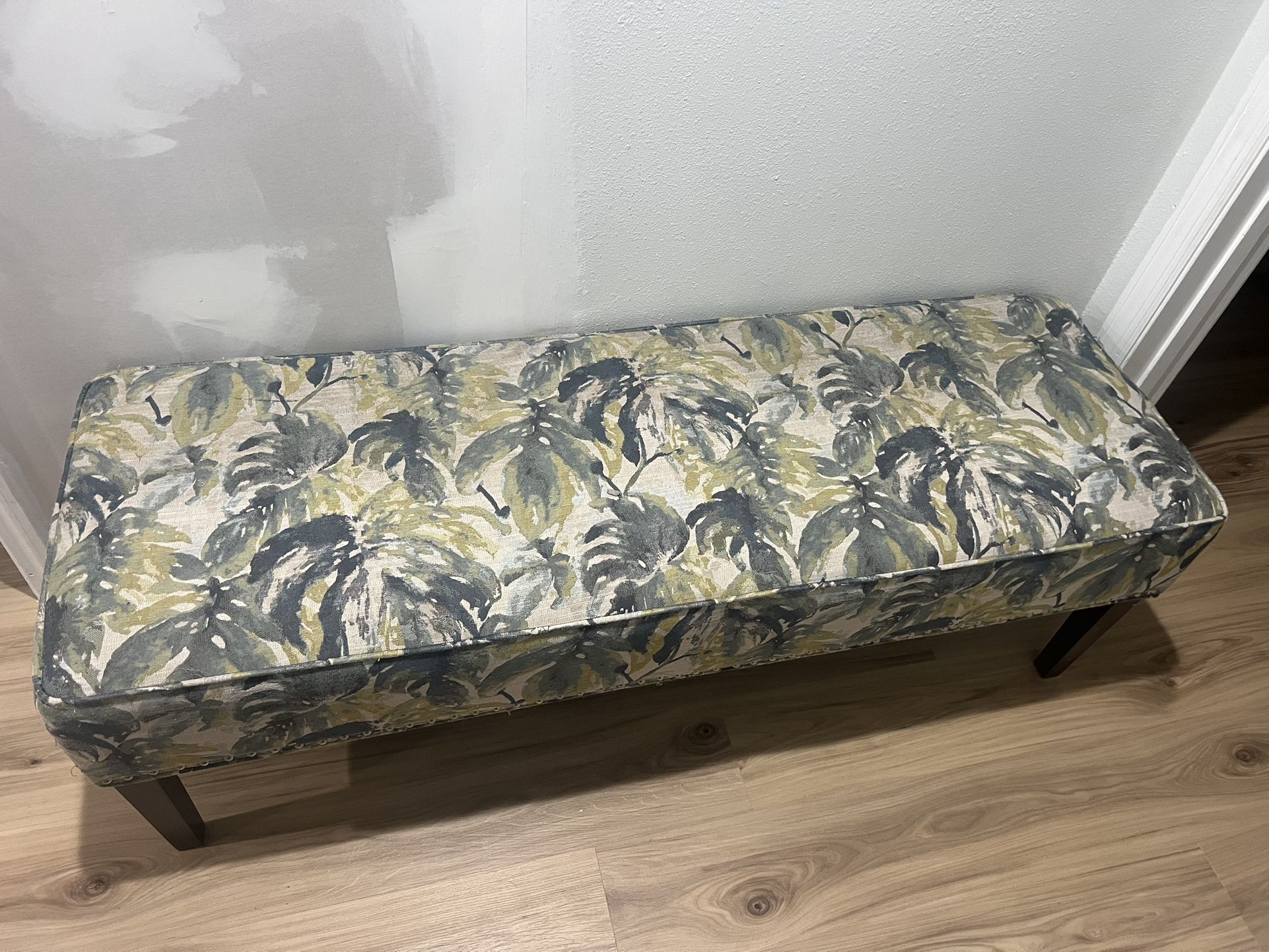 Tropical leaf bench monstera plant beach vibe 56x19x19