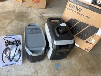 EcoFlow DELTA 2 MAX Power Station  + smart generator 3000 dual fuel + (2) 160W Solar Panels