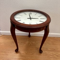 UNIQUE Wooden Clock End Table 