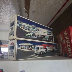 Hess big rig with racer cars and fire truck