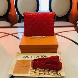 Glossy Red Clutch Bag