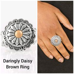 Daringly Daisy Brown Ring