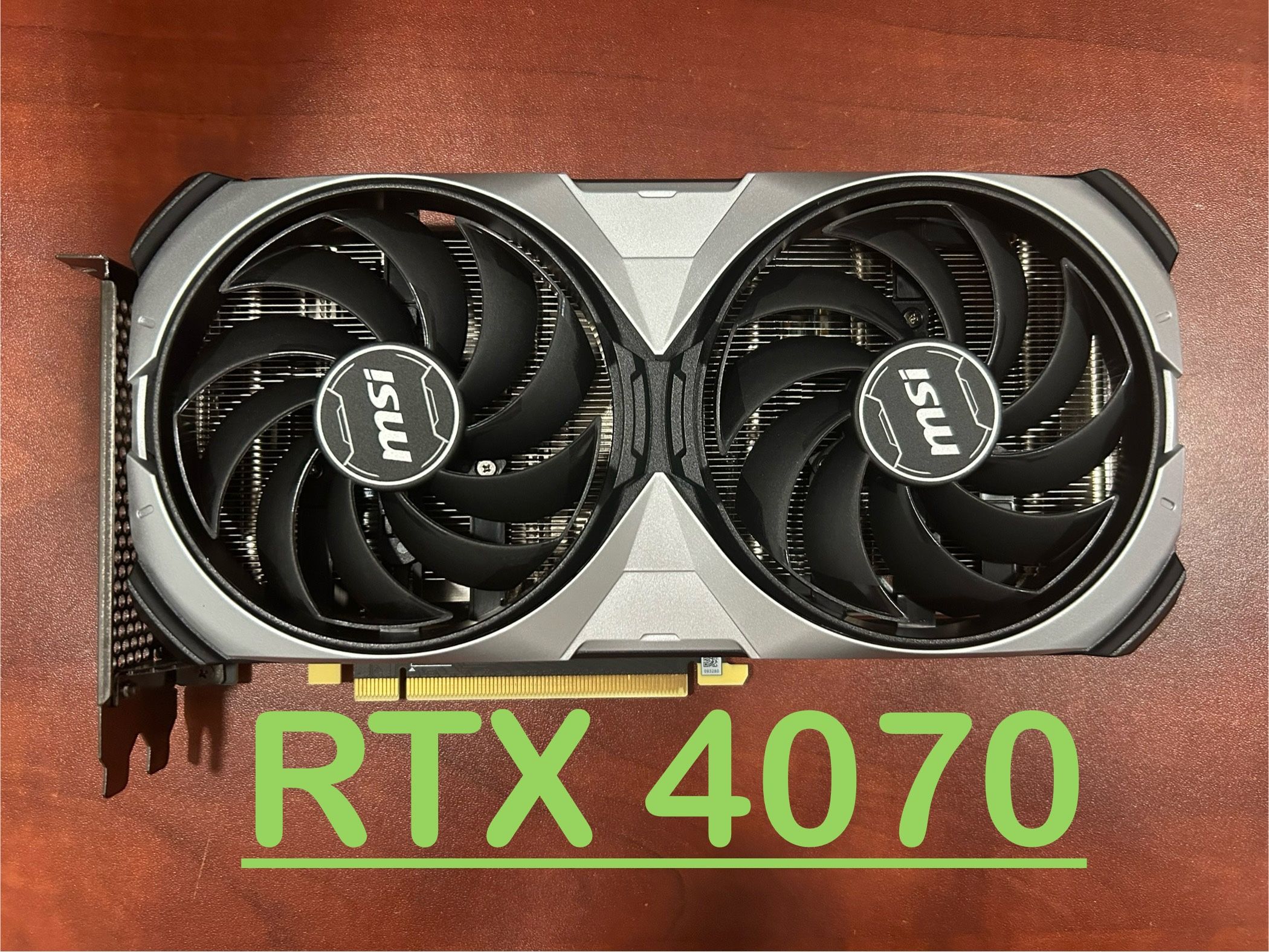 MSi RTX 4070 Ventus 2X 12Gb OC Graphics Card