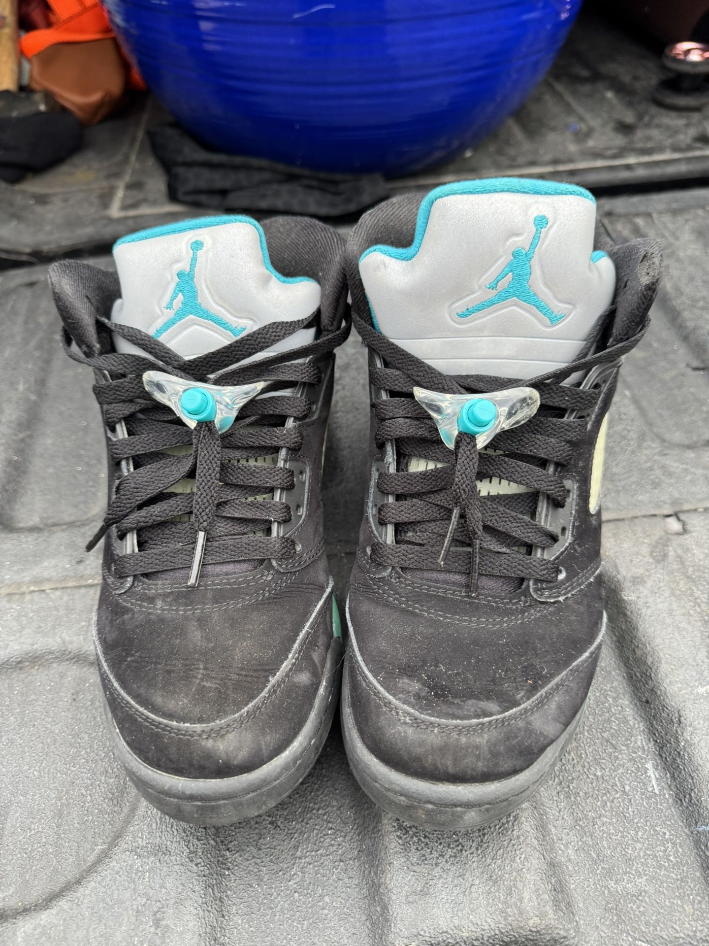 Nike Air Jordan 5 V Retro GS Black/Aqua Size 6.5Y