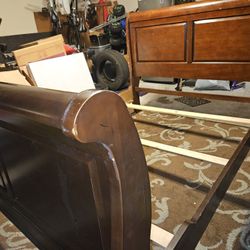 Bed with Headboard, Rails, & Footboard