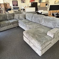Large Corduroy Couch ( comes in gray and black) 
