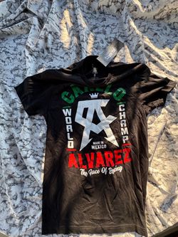 Canelo Alvarez World Champ Made in Mexico Boxing T-Shirt Black Size S